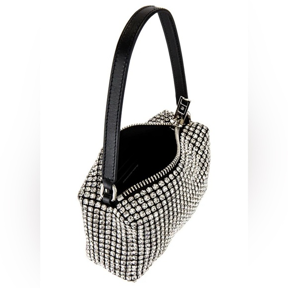 Designer inspired Silver Crystal Embellished Women's Bag NWOT - Picture 3 of 11